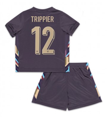England Kieran Trippier #12 Udebanesæt Børn EM 2024 Kort ærmer (+ korte bukser)
